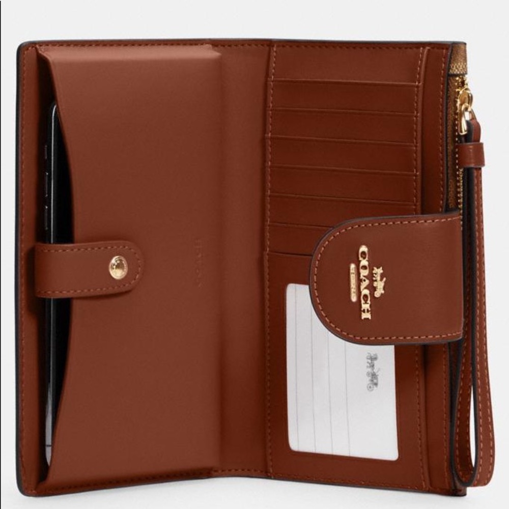 Coach Tech Phone Wallet With Lips Print - Picture 3 of 6